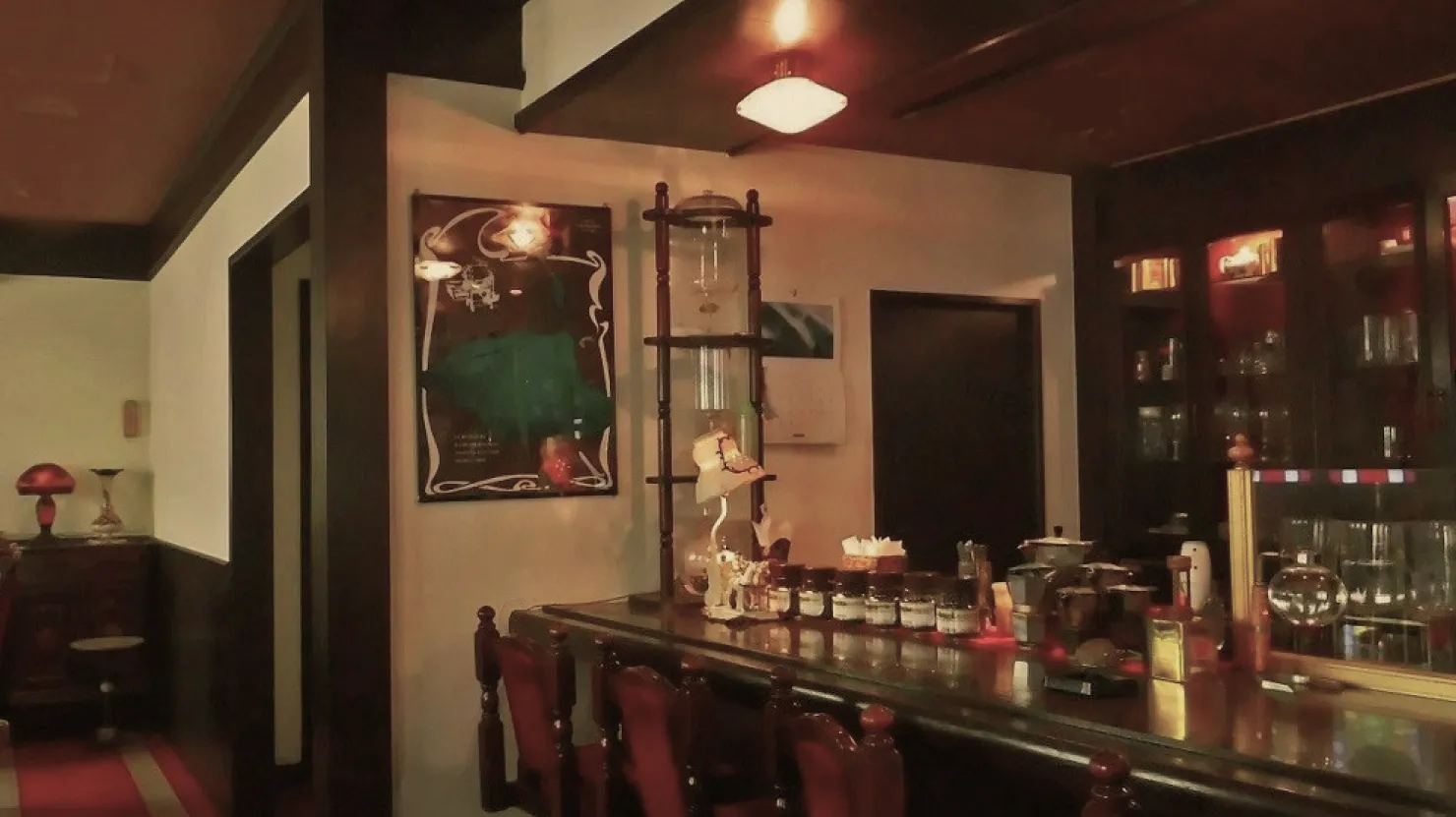 喫茶店、カウンター