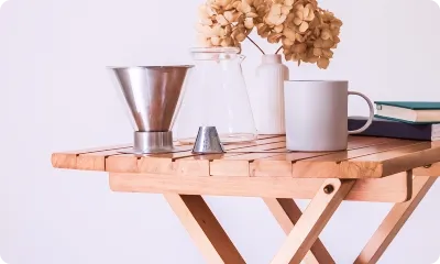 商品が置かれた机